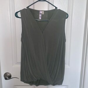 Sage green blousey top